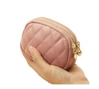 Donne Mini Portafoglio In Pelle Femminile Titolare Della Carta Della Moneta Portafoglio Corto Piccola Borsa Cerniera Portachiavi Femminile, rosa, 2PCS