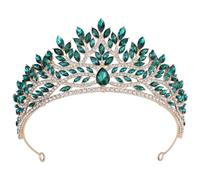 Donne Moda Festa di Nozze Corona Accessori Da Sposa Strass Grandi Tiaras Corone, Misura unica, Strass