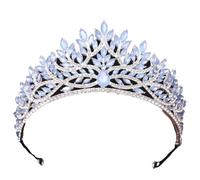 Donne Moda Festa di Nozze Corona Accessori Da Sposa Strass Grandi Tiaras Corone, Misura unica, Strass