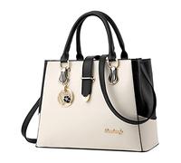 Donne Moda Ragazze Solido Gatto Fringe Spalla Zip Tote Borse Elegante Donna Tote Bag Custom Ladies Borsa Tracolla per Borse, bianco, Taglia unica