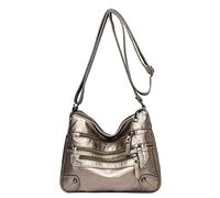 Donne morbide borse a tracolla multistrato classica borsa a tracolla di lusso design borsa e borsa donna borse set con borsa, bronzo, taglia unica