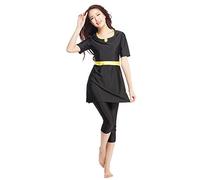 Donne musulmane Patchwork Maniche corte Copertura 2 PCS Costumi Da Bagno Set