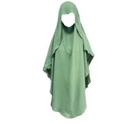 Donne Musulmano Crepe Khimar Hijab Eid Ramadan Islam Preghiera Hijab Turbante Niqab Foulard Turchia, Erba En8, Taglia unica