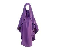 Donne Musulmano Crepe Khimar Hijab Eid Ramadan Islam Preghiera Hijab Turbante Niqab Foulard Turchia, Viola scuro, Taglia unica