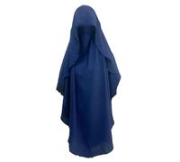 Donne Musulmano Crepe Khimar Hijab Eid Ramadan Islam Preghiera Hijab Turbante Niqab Foulard Turchia, Blu scuro, Taglia unica
