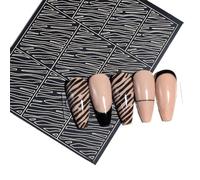 Donne Nail Wrap Adesivi Strisce Arte Decorazione Leopardo Stampa 3D Adesivi Donna Manicure Arte Toppe Full Polacco Adesivi