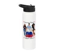 Donne nere di sangue americano e russo Stainless Steel Insulated Water Bottle