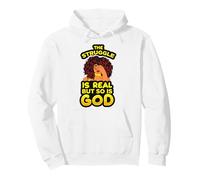 Donne Nere La Lotta è Reale, ma Lo è Anche Dio Melanin Girls Felpa con Cappuccio