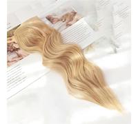 Donne Nero Marrone Filo Invisibile Naturale Sintetico 4 Clip Nelle Estensioni Dei Capelli Capelli Finti Artificiali Ondulati Lunghi Da 22 Pollici 25 22inches-55cm