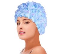 Donne Nuoto Cap - Donne Cappello Des Bagno | Strati Des Nuoto per le Donne | Elegante Donna Petalo Petalo Floreale Fatto A Mano | Top Bagno Retrò per Capelli Lunghi/Corti, Cappello