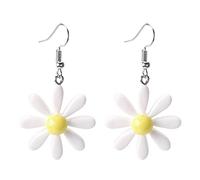 Donne orecchini a forma di margherita Acrilico Orecchino a ciondolo Hawaii Flower Wild Lily penzola gioiello dell'orecchio