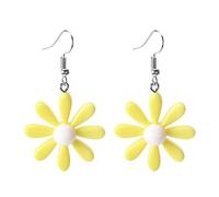 Donne orecchini a forma di margherita Acrilico Orecchino a ciondolo Hawaii Flower Wild Lily penzola gioiello dell'orecchio