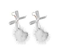 Donne Orecchini Pendenti Carini Soffice Palla Pompon Goccia Gancio per l'orecchio Regalo Gioielli Creativo e utile Clever Fashion