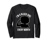 Donne orgogliose Ragazza Afro Sono Una Ragazza Nera Ogni Mese Maglia a Manica