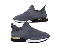 Donne Outdoor Mesh Tinta Unita Scarpe Sportive Running Traspirante Scarpe Sneakers Punta Chiusa Pinne Nuotate, Grigio, 39 EU