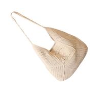 Donne Paglia Ascella Borsa Spiaggia Spalla Alla Moda Vacanza Cava Grande Capacità Ascelle Bacio Donne Spalla Paglia Ascella Tendenza Spiaggia Grande Capacità Ascelle, Beige, One Size