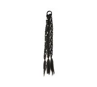 Donne Parrucca con treccia alla moda, trecce intrecciate fatte a mano, coda di cavallo alta, accessori for capelli, uso quotidiano, for ragazze allegre Uso quotidiano(Natural Black)