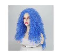 Donne Parrucca da donna in capelli sintetici naturali, lunga 28 pollici, parrucca da donna for cosplay, parrucca blu Aspetto naturale