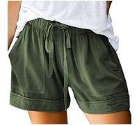 Donne Plus Size Beach Shorts Baggy Sport Shorts Estate Beach Wear Vestiti Estivi Outdoorshorts Summershorts Plus Size Shortsdressy Casual Shortsets Outdoorshorts, Verde militare, XXL