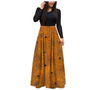 Donne Plus Size Rinascimento Plus Size Lungo Sleeure Halloween Costume Principessa Halloween Cosplay Cocktail Party Elegante Casual Sera, Arancione, XL