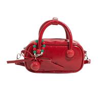 Donne PU Colore solido Borsa a tracolla con borsa a tracolla STRAP ALIGNABILE SAGLE SMAL SAGLE PER L'USO A TUTTI, rosso, 190.00x100.00x370.00mm