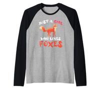 Donne Ragazze Idea Regalo Solo Una Ragazza Che AMA Volpi Maglia con Maniche Raglan