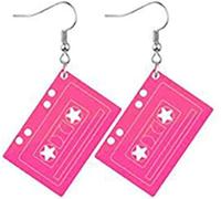 Donne Retro 1980 Stile cas sette Tape Orecchini, Retro Tape ciondola Orecchini Divertenti Orecchini di Goccia Per Le Donne Accessori Lavorazione Moda