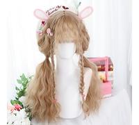 Donne Romantico Anello Ricci Capelli Lunghi Cosplay Parrucche Principessa Costume Quotidiano Partito Scuola Gioco Teatro Halloween Fantasia Abito Parrucca (Bionda)
