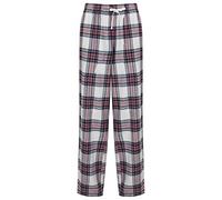 Donne Rosso Verde O Bianco Tartan Cotone Lounge Pantaloni Pigiama Lungo