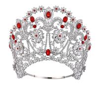 Donne Rotondo Corona Copricapo Stile Europeo Americano Grande Dimensioni Per Matrimonio Compleanno Accessori Per Capelli