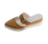 Donne Scarpe Donna Tacco Pendenza Sandalo Pantofole Estate Nuovo Broadband Femminile Cento Sandali & Slides, Marrone, 37 EU