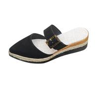 Donne Scarpe Donna Tacco Pendenza Sandalo Pantofole Estate Nuovo Broadband Femminile Cento Sandali & Slides, Nero , 37.5 EU