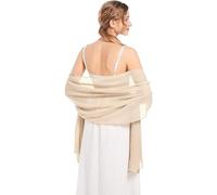 Donne Scava Fuori Tippet Tippet Scialli di Colore Solido Trasparente Organza Sposa Da Sposa Per Gli Uomini E Le Donne In Varie Escursioni Attività All'aperto, Champagne, Taglia unica