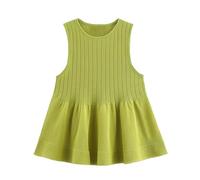 Donne Semplice Slim Fit Gonna Orlo Stile Crop Camisole Temperamento Maglione Senza Maniche, EN8, M