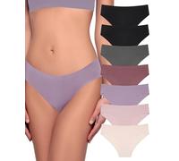 Donne Senza Soluzione di continuità Biancheria Intima String Tanga Invisibile Morbido Respiro Set Morbido Comot da 7 Confezioni