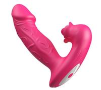 Donne Sex Toys, telecomando G Spot Vibrator, Clitorale Stimulatore, 9 + 9 Tapping Vibrators Modes, Adult Sex Toys & Games, Dildo realistico vibratore per donne - rosso