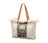 Donne Shopping Bag Nappa Borsa A Mano Allzumade Tela Bag Grande Capacità Top Stili Etnici Spiaggia Donne Stili Etnici Shopping Quartiere Tela Per Quotidiano, Yx240008 1