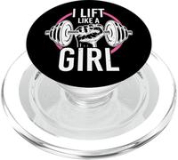 Donne sollevamento pesi bilanciere allenamento citazione ascensore come una ragazza PopSockets PopGrip per MagSafe