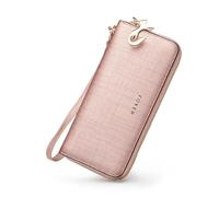 Donne Split Portafoglio In Pelle Bifold Clutch Bag con Wristlet Moda Titolare di Carta Della Moneta Della Borsa Del Cellulare Sacchetto di Soldi, 241044f4w1, Taglia unica