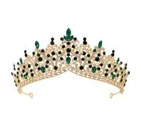 Donne Sposa di Lusso Corona Reale Regina Corone Strass Moda Design Accessori, Misura unica, Strass