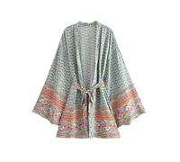 Donne Stampa Floreale Fusciacche Kimono Beachwear Maniche Pipistrello Vestaglia Corta Boho Cover-Ups Costumi Da Bagno, EN8, L