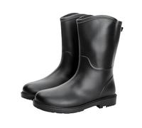 Donne Stivali Antipioggia Gomma Impermeabile Antipioggia Stivali Antipioggia Stivali Cowboy Donna Chelsea Plastica Alla Moda Tinta unita Ideale Per La Pioggia Il Lavoro E Tutte Le Stagioni, Nero , 36