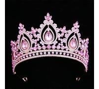 Donne Strass Goccia D'acqua Fata Corone Tiaras Accessori Per Capelli Costume Dei Monili Dei Capelli H269 Oro pnnrk