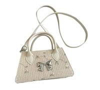 Donne Straw Beach Borsa Bullo Floreale Crossbody Bowknot Messengers Shopping Con Borsa Per Le Vacanze Women Crossbody Floral Beach Fashion Showknot Borse Bowknot