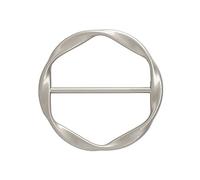 Donne T-shirt Fermacravatta Sciarpa di Seta Anelli di Moda Rotondo Circolare Cintura Decors Spilla Rotonda Pin Pin Wrap Holder, One Size, come descritto