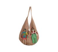 Donne Tessuto Ascella Borsa A Maglia Spiaggia Alla Moda Spalla Grande Capacità Ascelle Elegante Pendolarismo Donne Lavorare A Maglia Spalla Coreana Stili Ascella Borsa Spiaggi, cachi, One Size