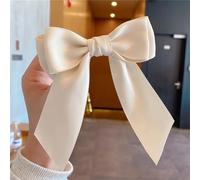 Donne Tinta unita Big Hairpins Barrette Bow Hair Clip Tre Strati Raso Hairgrip Accessori