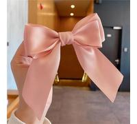 Donne Tinta unita Big Hairpins Barrette Bow Hair Clip Tre Strati Raso Hairgrip Accessori