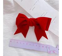Donne Tinta unita Big Hairpins Barrette Bow Hair Clip Tre Strati Raso Hairgrip Accessori