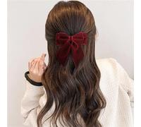 Donne Tinta unita Big Hairpins Barrette Bow Hair Clip Tre Strati Raso Hairgrip Accessori